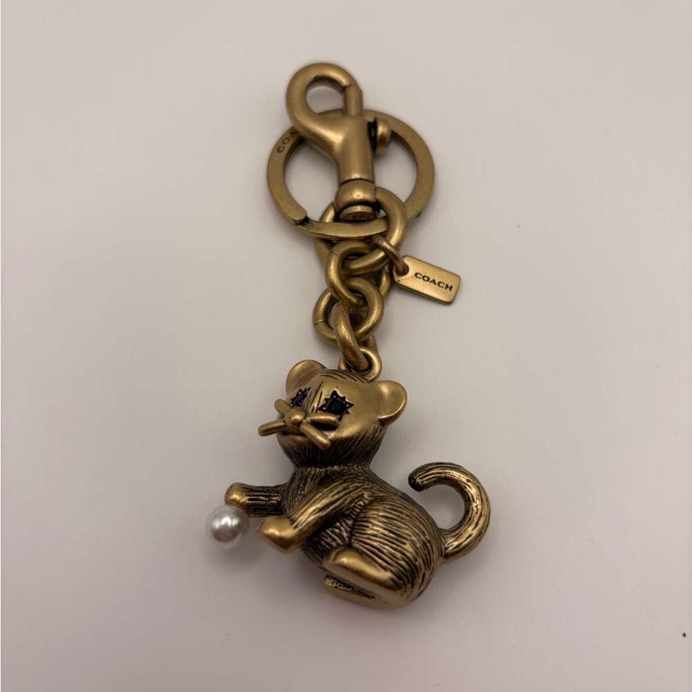 Coach Creatures Kitten Bag Charm Keychain